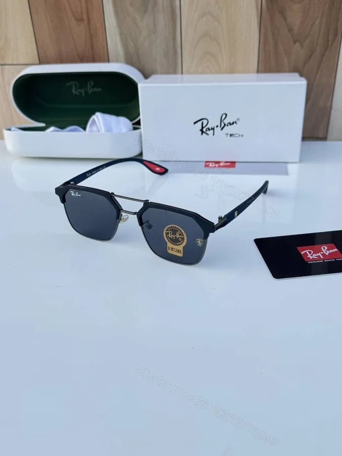 View 1 of First Copy RayBan 04 Blue Black Sunglasses