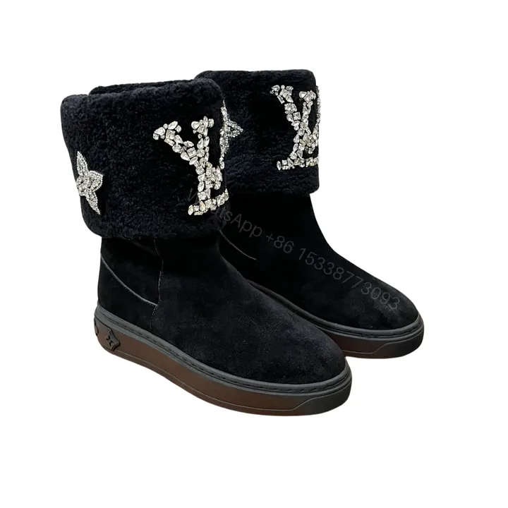 View 1 of LOUIS VUITTON ANKLE BOOT STUDDED WITH DIAMONDS BLACK