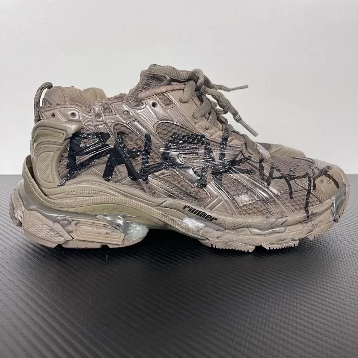 View 1 of Balenciaga Runner Graffiti Brown Black