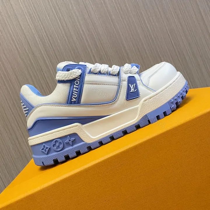 View 1 of Chic Tech-Texture LV-Inspired Sneaker: Cloud Comfort