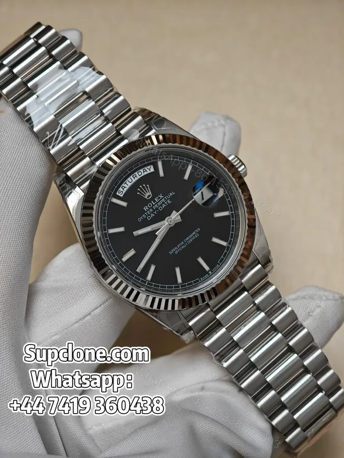 View 1 of Rolex Day-Date M228239-0004 40mm Black Dial – Super Clone 1:1 Cal. 3255