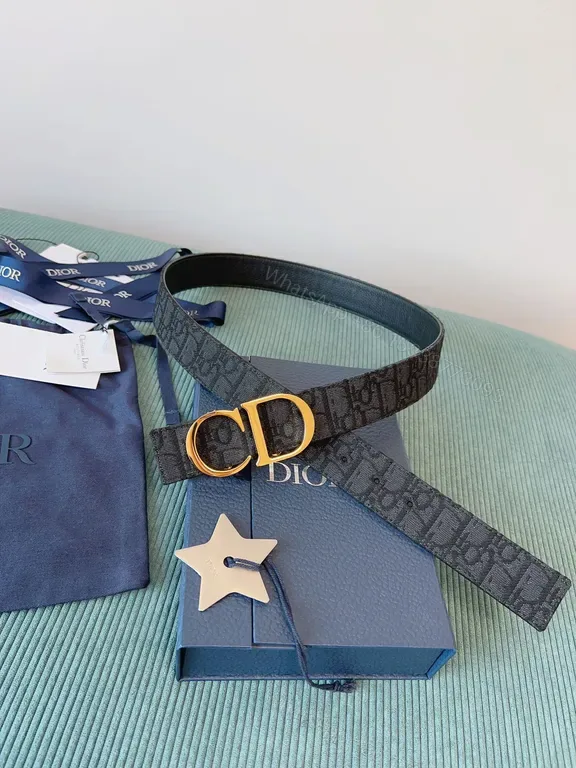 View 1 of Charcoal Leather Belt: Gold-CB Buckle Designer-Inspired Accessory