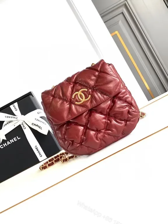 View 1 of Rich Quilted Mini Bag with Gold CC Hardware - Luxe Everyday Bag