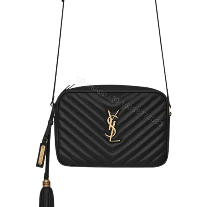 View 1 of Saint Laurent Lou Camera Bag In Quilted Black Gold 23Cm 612544DV7071000