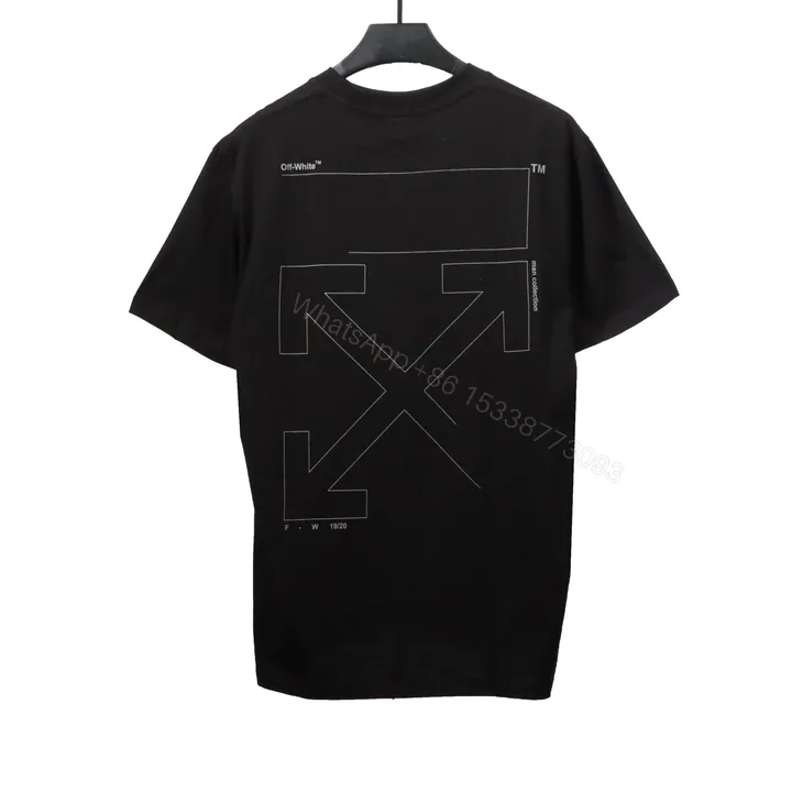 View 1 of Off-White Incomplete lines Print T-Shirt