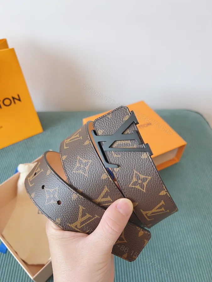 View 1 of LV 原單 Monogram 經典皮帶 黑扣