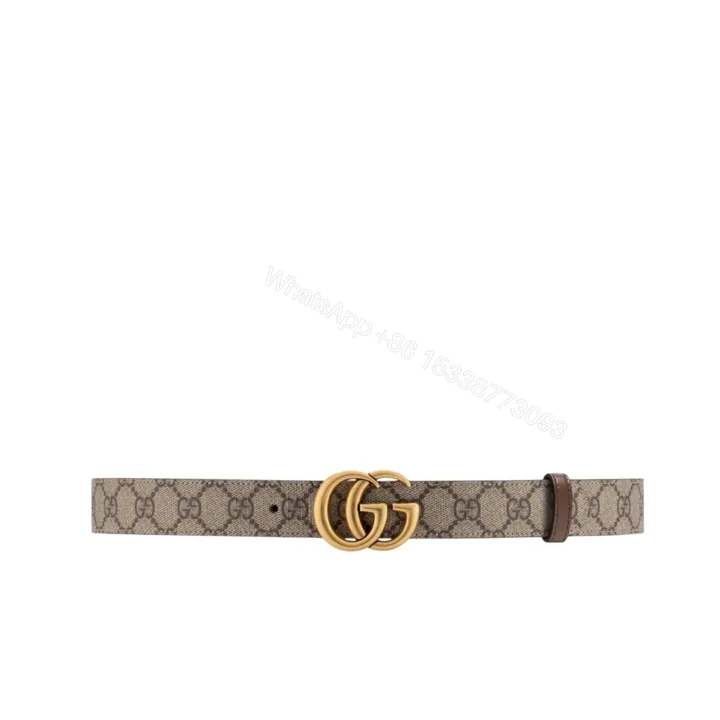 View 1 of Gucci GG Marmont Reversible Belt Brown