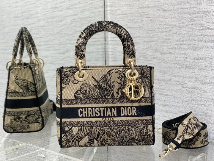 View 1 of Botanical Dior Tote â€” Statement Craft, Everyday Versatility
