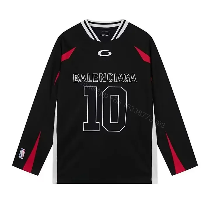 View 1 of Bold Black Jersey: Graphic Streetwear Luxe Jersey