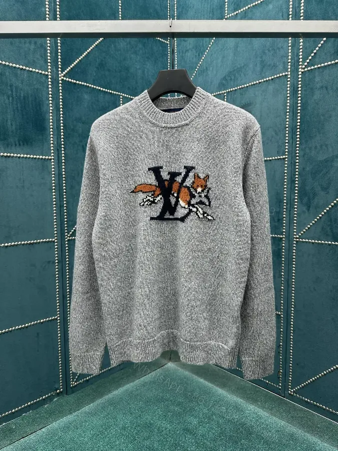 View 1 of Cozy Graphic Knit with Fox Motif — Premium Warmth Knitwear
