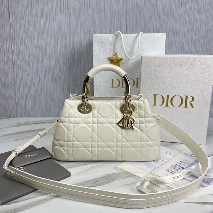 View 1 of Chic Quilted Everyday Luxury Handbag with Dior Charms