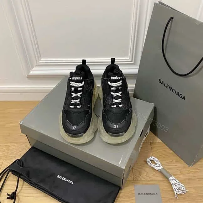 View 1 of BALENCIAGA MEN’S TRIPLE S SNEAKER CLEAR SOLE – BB200