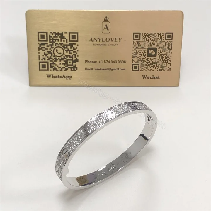 View 1 of Inspired Cartier Love Bracelet Pave Diamonds White Gold N6717617