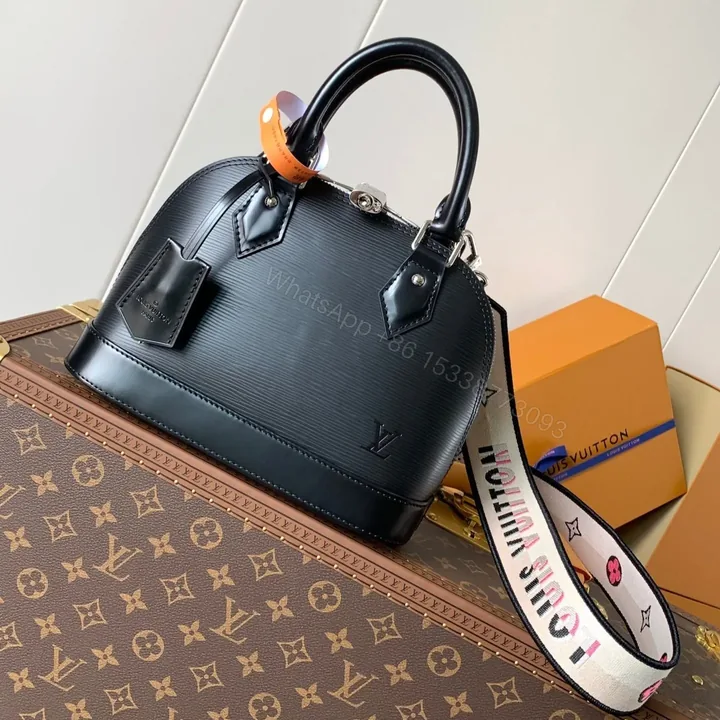 View 1 of LV ALMA BB BAG 23 IN BLACK GRAIN COWHIDE