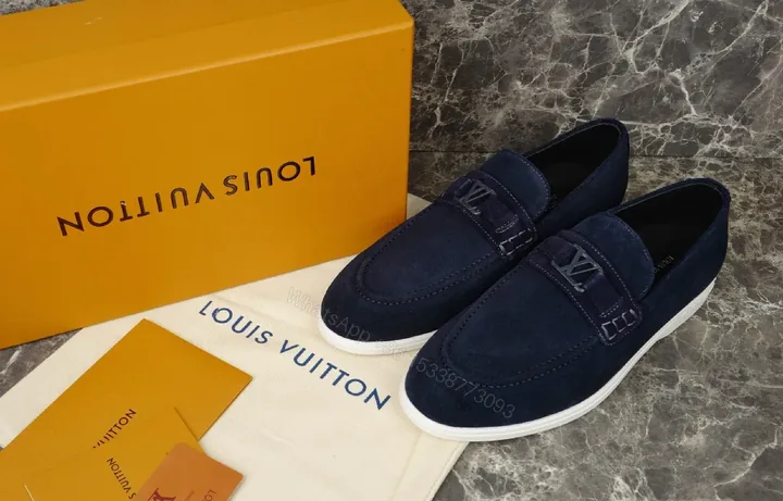 View 1 of Navy Suede Driver + Luxury-Luxe Band + Slip-On