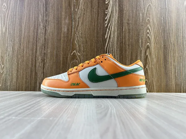 View 1 of Orange-Accent Nike-Style Low-Tops: Luxe Everyday Comfort Sneakers
