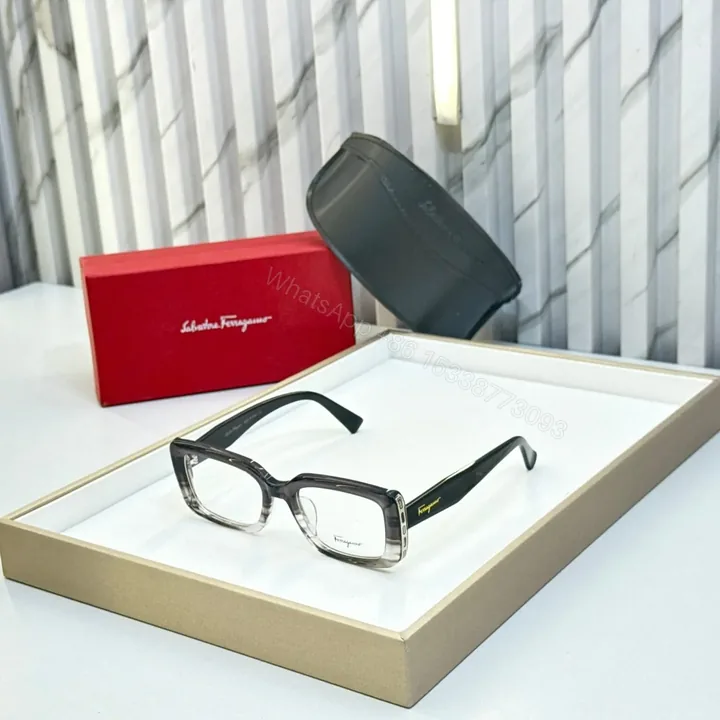 View 1 of Salvatore Ferragamo Rectangular Eyeglasses – UV Protection – One Size
