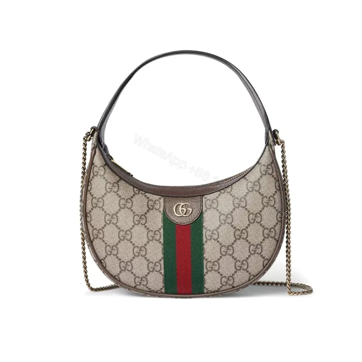 View 1 of GUCCI OPHIDIA SMALL SHOULDER BAG BEIGE AND DARK BROWN GG FABRIC 22CM 838463 FAE0P 9746