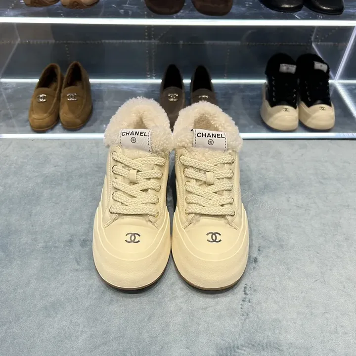 View 1 of Chanel-Inspired Cozy High-Top Sneakers: Luxe Comfort