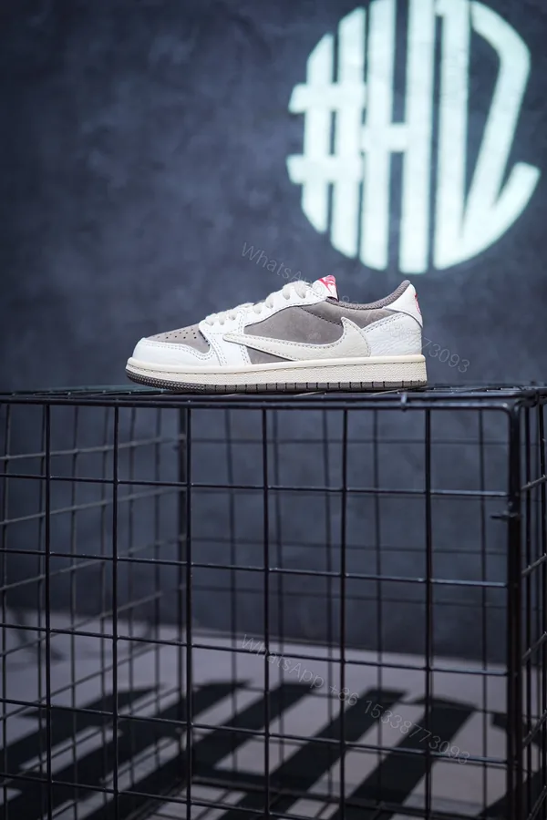View 1 of Kid Shoes TS x Air Jordan 1 Low Reverse Mocha