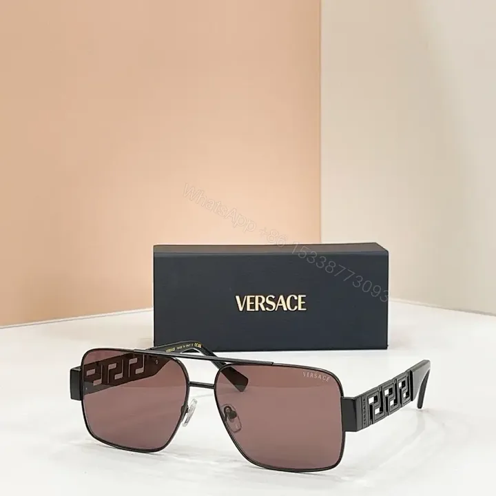 View 1 of Bold Pilot Sunglasses: Brown Lens, Slim Metal Frame