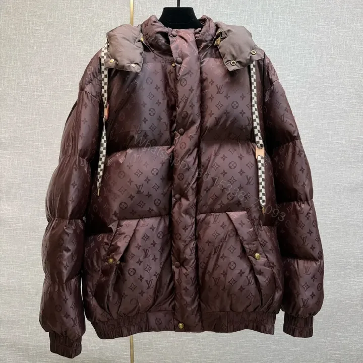 View 1 of Maroon Monogram Puffer: Distinctive Pattern, Practical Luxury