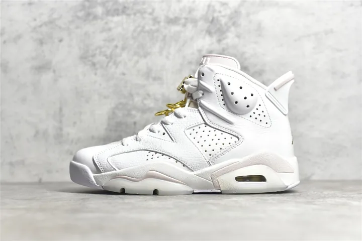 View 1 of Air Jordan 6 Gold Hoops Replica