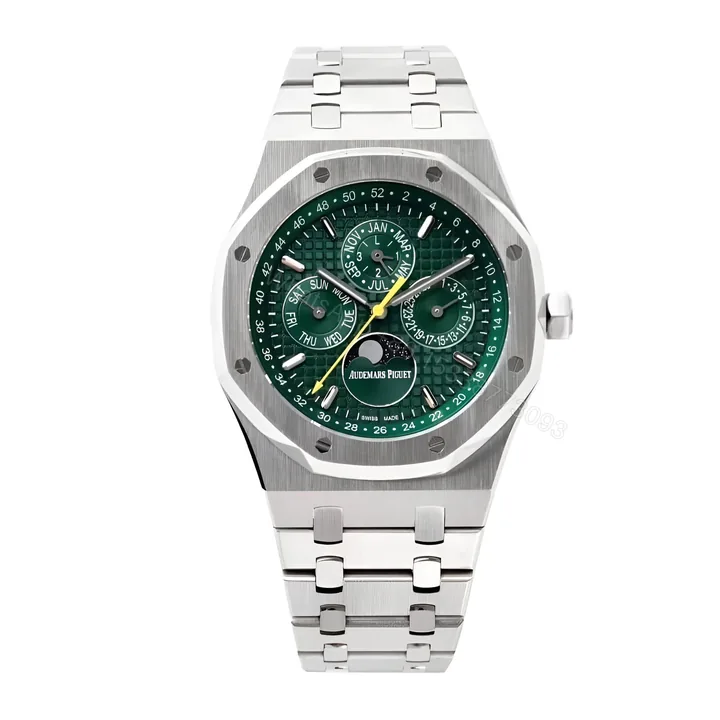 View 1 of Audemars Piguet Royal Oak Perpetual Calendar 26574ST.OO.26606ST.03 Replica