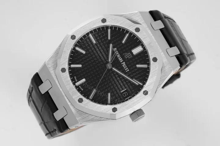View 1 of 8F Factory Audemars Piguet Royal Oak 15500 Stainless Steel Black Dial Watch