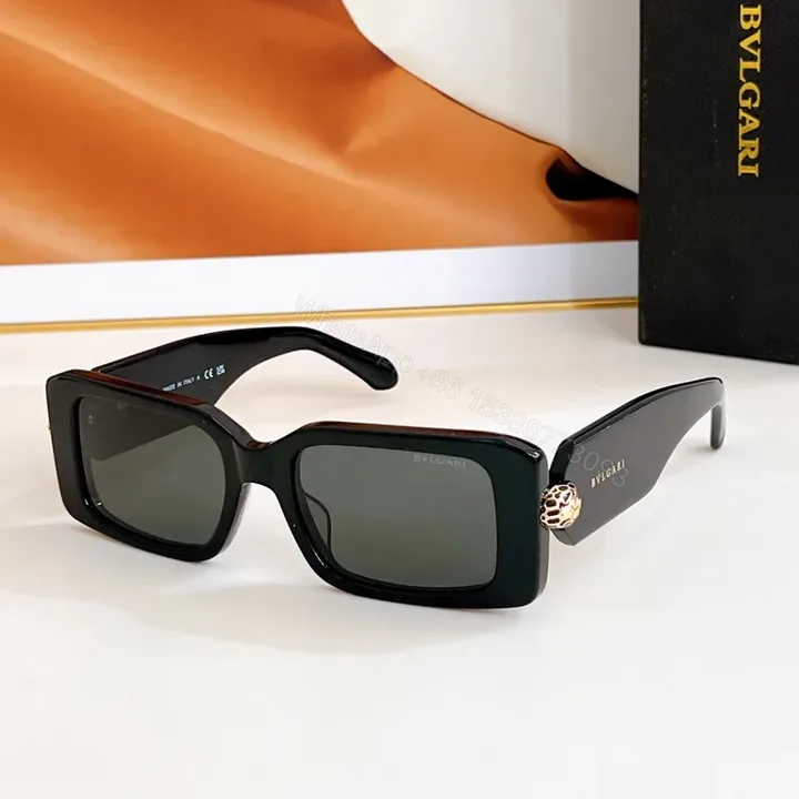 View 1 of Bold Rectangle Sunglasses: Luxury Bulgari-Accented, Polarized
