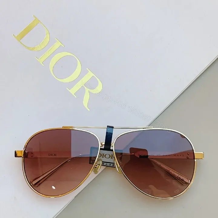 View 1 of Gold-Tone Aviator Sunglasses with Gradient Lenses, Luxe UV Protection