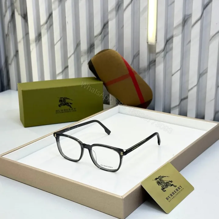 View 1 of Burberry TB Square Eyeglasses Black
