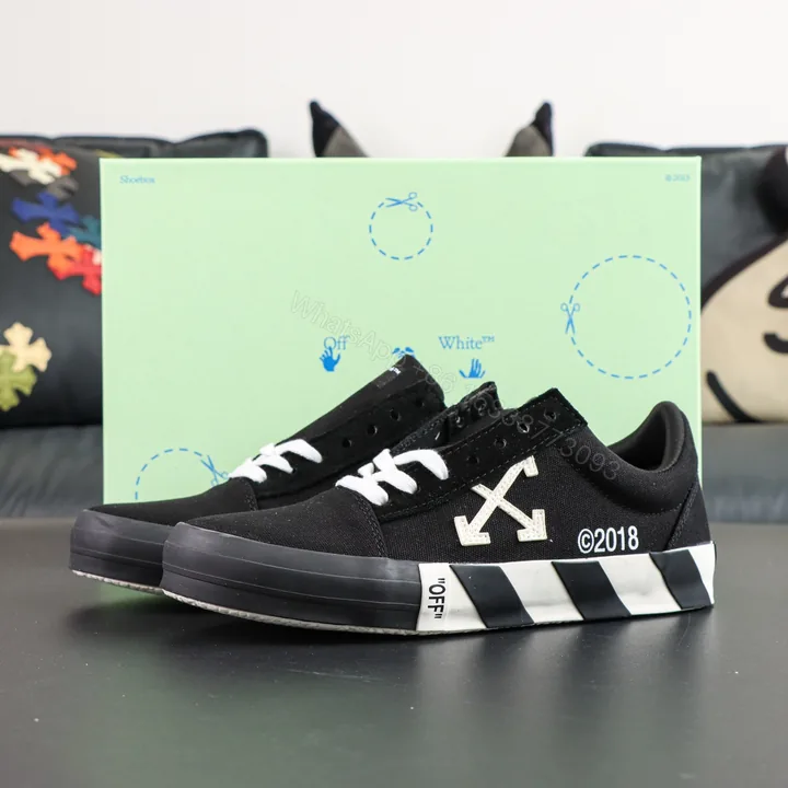 View 1 of Off White Low Vulcanised Black White 2018