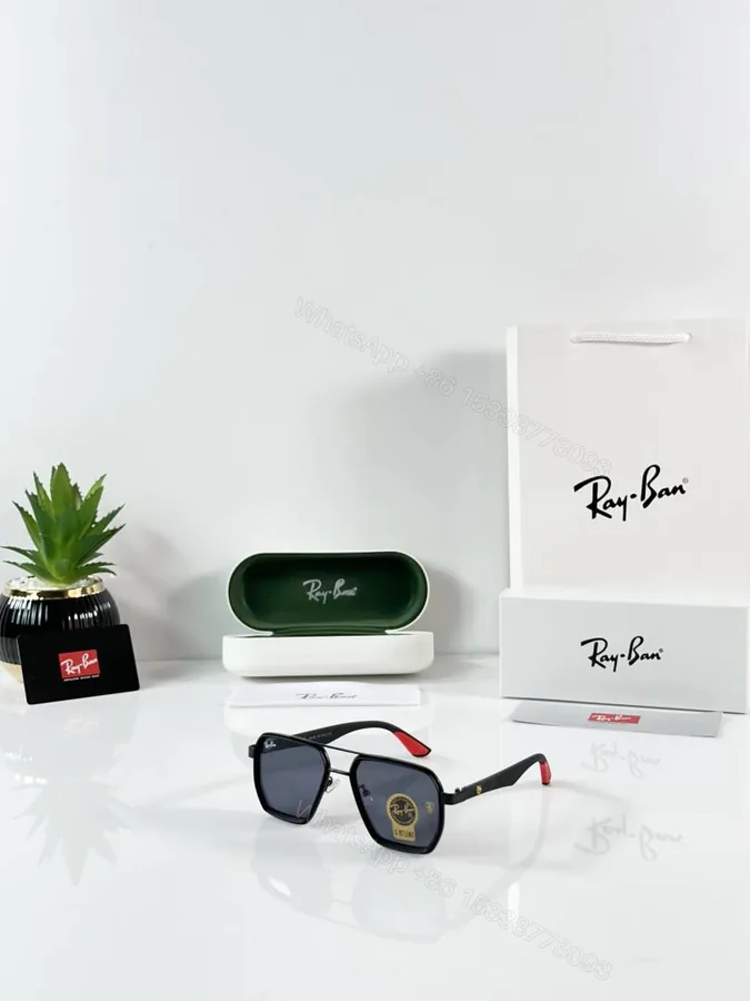 View 1 of First Copy RayBan 010 Black Sunglasses