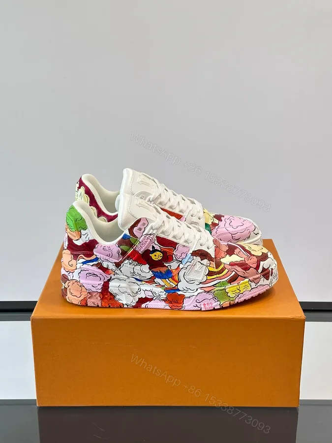 View 1 of LV Men Multicolor Leather Sneakers
