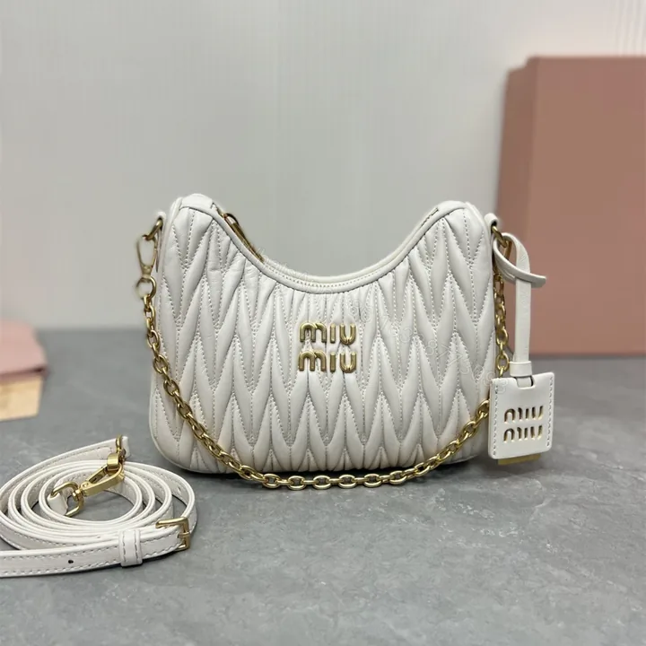 View 1 of 高仿miumiu繆繆*5BH211單肩包白色免檢版