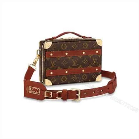 View 1 of LOUIS VUITTON X NBA HANDLE TRUNK MONOGRAM COATED CANVAS TEXTILE LINING IN BROWN M45785