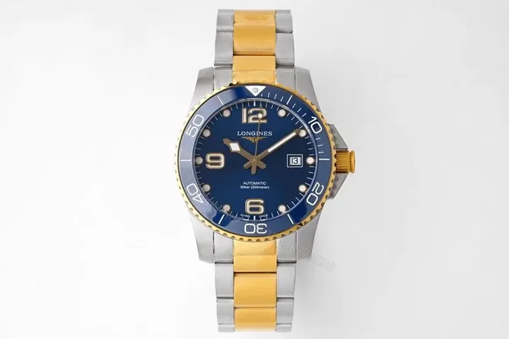 View 1 of Longines Conquest Ocean Master Edition Silver with Gold Bezel Automatic Watch
