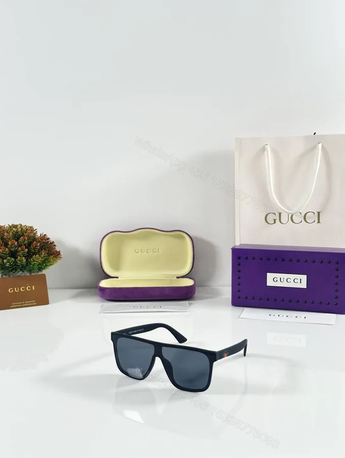 View 1 of First Copy Gucci GG0106 Sunglasses Black
