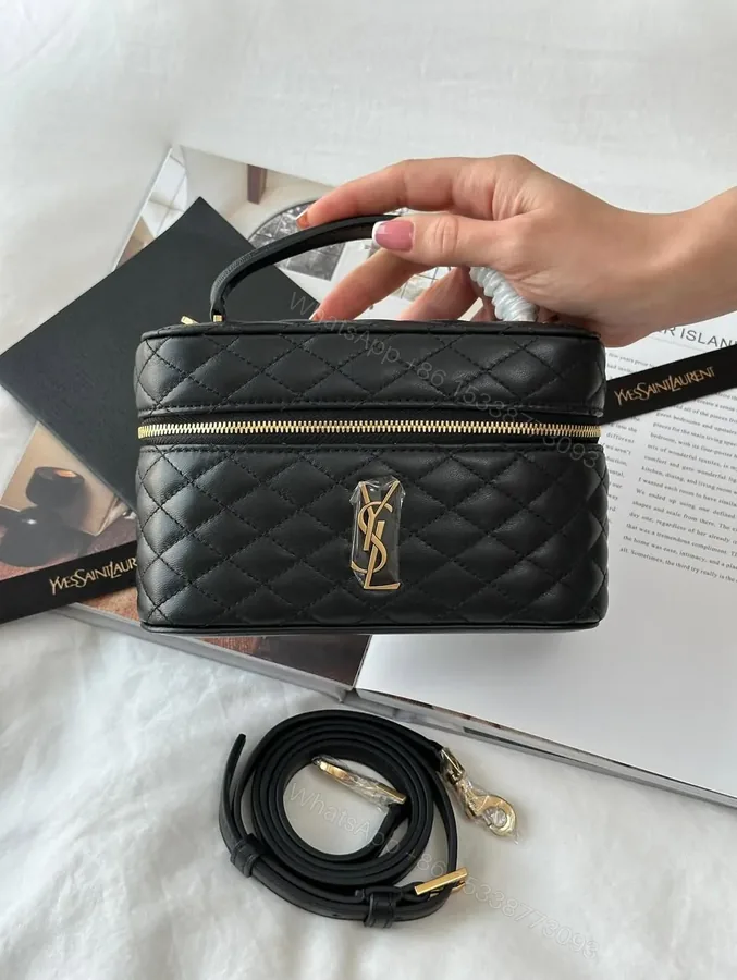 View 1 of Saint Laurent vanity top-handle bag