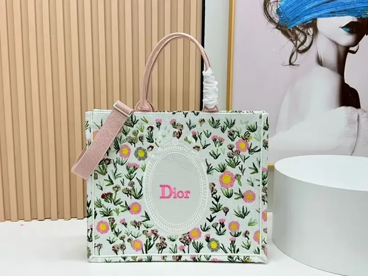 View 1 of Playful Floral Tote: Structured Everyday Luxury Carryall