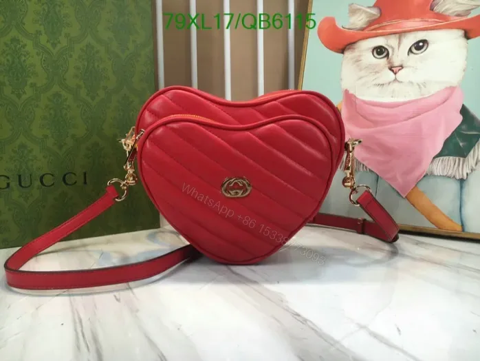View 1 of Gucci Replica Red Heart Mini Bag QB61154