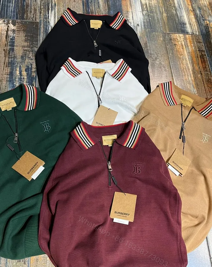 View 1 of FIRST COPY BURBERRY EXCLUSIVE HALF ZIP KNITTED SWEATERS