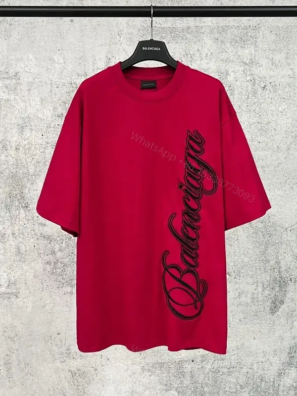 View 1 of Magenta Cotton Oversized Graphic Tee with Designer Edge