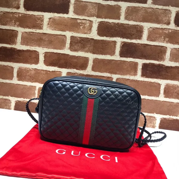View 1 of Gucci Black Mini Trapuntata Crossbody Bag Leather