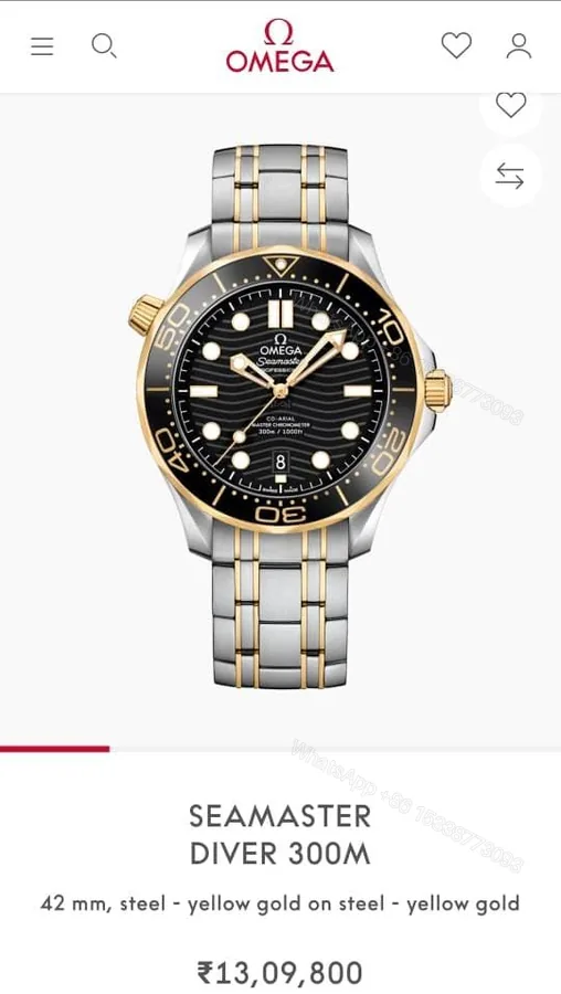 View 1 of FIRST COPY Omega seamaster diver 300M automatic