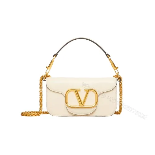 View 1 of VALENTINO LO? SMALL SHOULDER BAG IN CALFSKIN WHITE