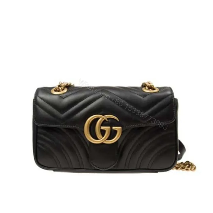 View 1 of Gucci GG Marmont Matelassé Mini Bag Black 22Cm