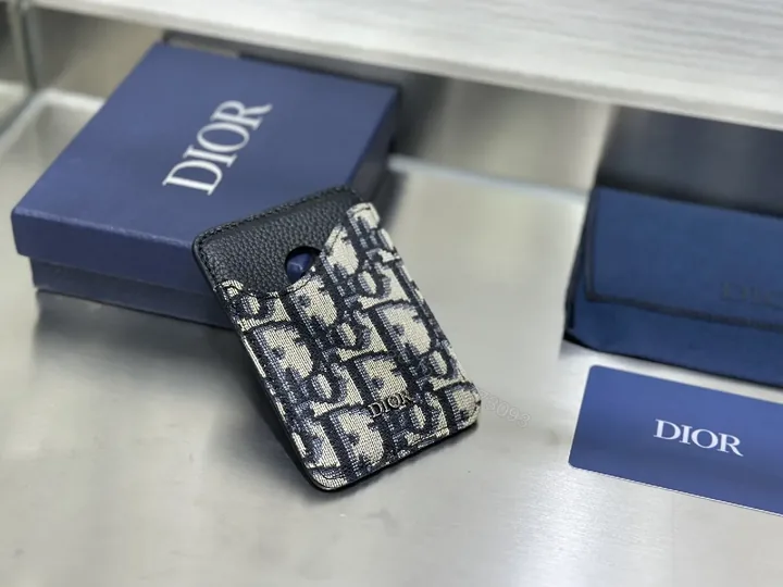 View 1 of Dior Patterned Cardholder: Signature Weave, Slim Luxury Cardholder