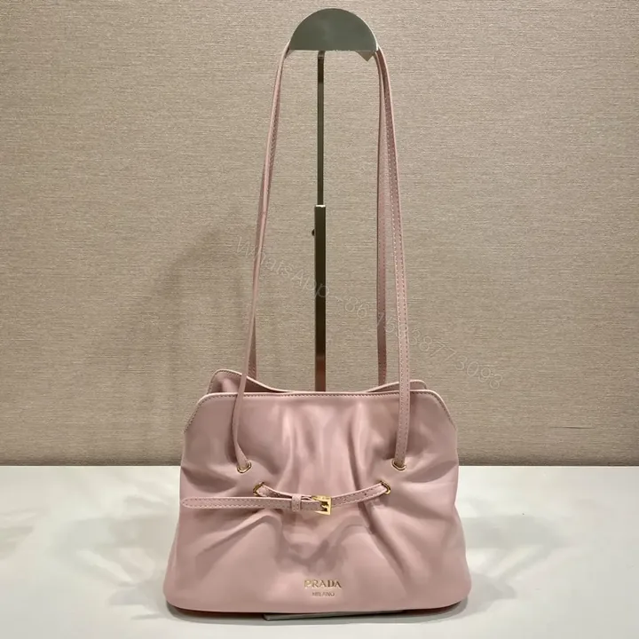 View 1 of 高仿Prada*Dada系列1BG586小羊皮雲朵包粉色小號免檢版